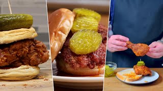 I Tested EVERYONES Nashville Hot Chicken- Binging w\/ Babish, Tasty, Joshua Weissman, Sam the Cooking