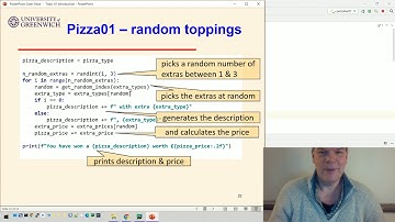 OO Python 01-5: Introduction - Pizza example