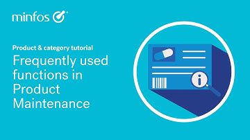 Frequently used functions in Minfos Product Maintenance