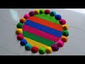 2021 very satisfying & relaxing sand videos/2021new special peacock rangoli/using spoon