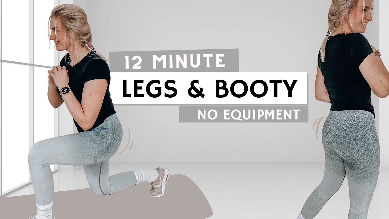12 MINUTE LEGS & BOOTY AT HOME | No equipment, thuis sporten