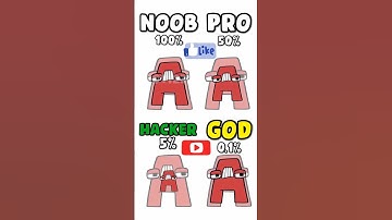 Noob vs Pro vs Hacker vs God - Alphabet Lore v3 #shorts