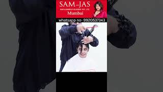 Side Fringe on wet hair by Jas Sir from Sam and Jas Hair &amp; Makeup Academy Mumbai