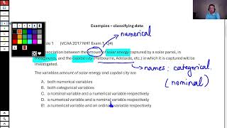 Year 12 General Maths Classifying data and describing categorical data