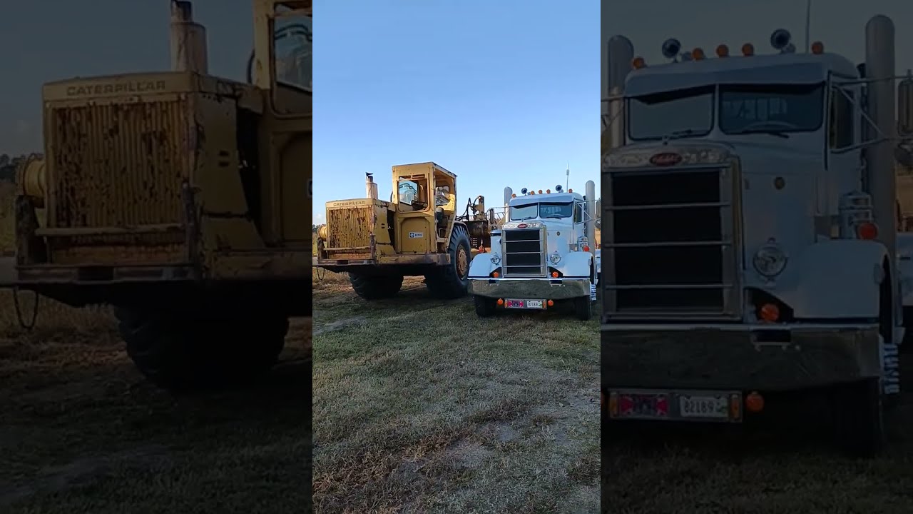 351 PETERBILT CAT 631C TO THE NEXT JOB WE GO 