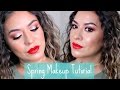 Easy Warm Smokey Eye Spring Makeup Tutorial - Coral Tones | ColourPop Pressed Eyeshadows