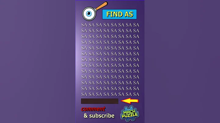 Find AS where? | Brain Teaser IQ Test #shorts #different #puzzles #opticalillusion #quiz