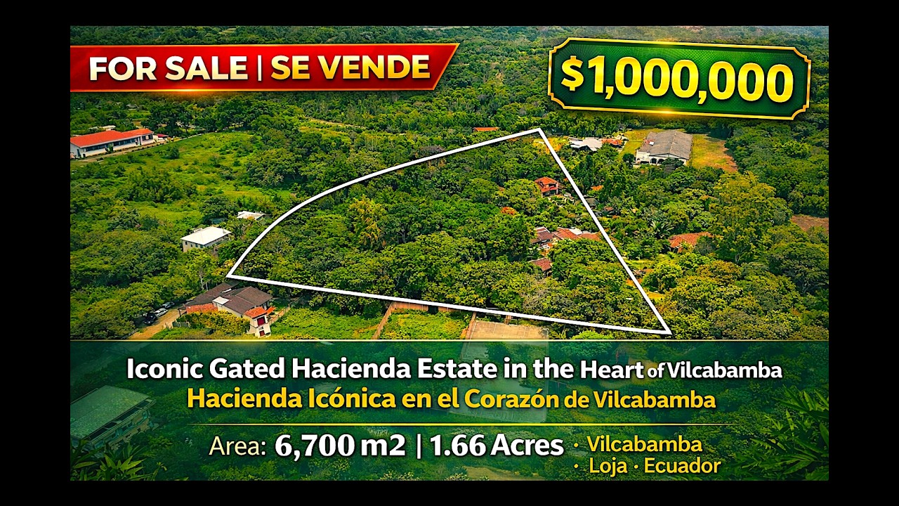 FOR SALE/SE VENDE Iconic Gated Hacienda Estate in the Heart of #vilcabamba #loja  #ecuador