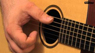 Ed Sheeran-style acoustic guitar lesson - Palm-muted thumb strumming (TG230)