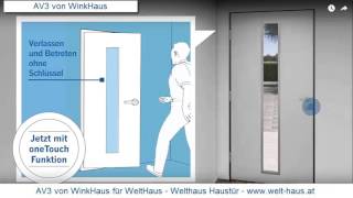 Haustür WeltHaus WH75 Aluminium mit Kunststoff Keyless GO LA40 Dortmund Ud=0,8, Neu, Gusswerk, 8632