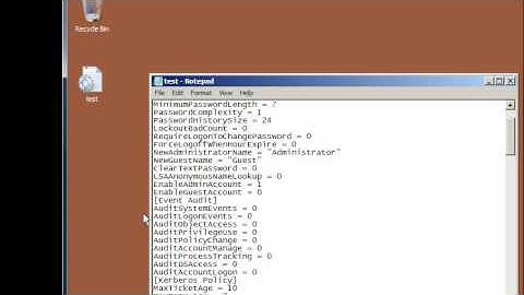 Windows Server 2008: local security templates