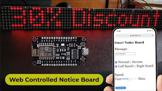IoT Web Controlled Smart Notice Board with Dot Matrix LED Display & ESP8266