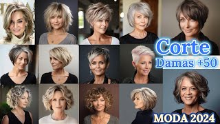 +Cortes de Cabello para DAMAS que REJUVENECEN +45-60-75-80 años Moda y Tendencia 2024💇‍♀️