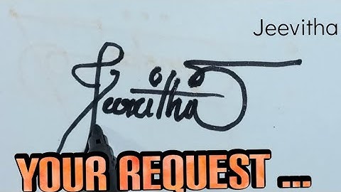 How to Sign My Name/Different Signature Styles/ Jeevitha/Unique/Stylish /Creative Signature