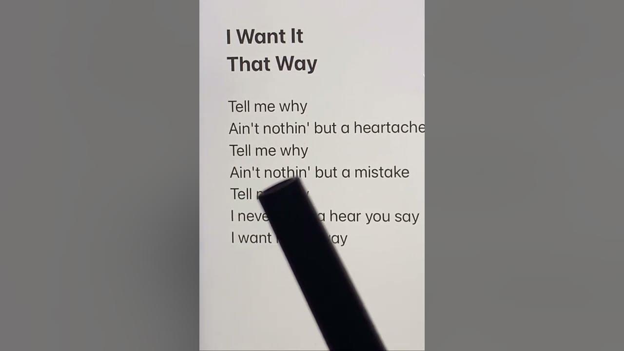 I Want It That Way! #music #sing #karaoke #therapy #iwantitthatway #lyrics #foryoupage #guitar