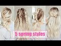 5 Cute Hairstyles for Spring! | EASY | Twist Me Pretty