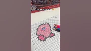 Drawing Kirby in Pixel Art 🎨Which Nintendo character next?#nintendo #pixelart #kirby #cute #shorts