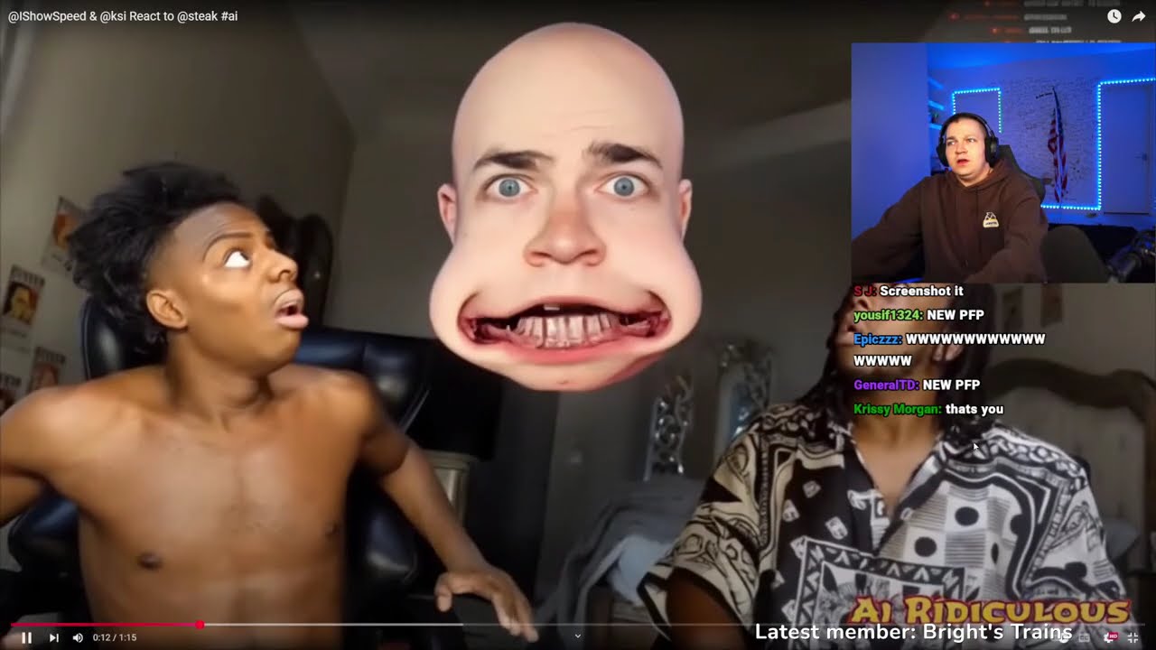 Reacting to ishowspeed and steak ai