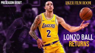 Lonzo Ball Returns in Lakers Preseason Game vs. Warriors Lonzo Ball Returns in Lakers Preseason Game vs. Warriors