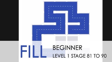 Fill one line puzzle game  | walkthrough Beginner level 1 stage 81 to 90