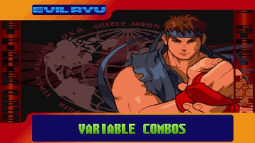 V-Evil Ryu V-ism Evil Ryu Variable Combos VCs - Street Fighter Alpha 3 SFA3 Upper/Max