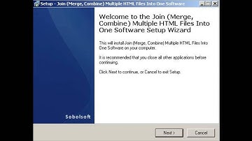 Join Merge Combine Multiple or Two HTML Files Into One Software Free