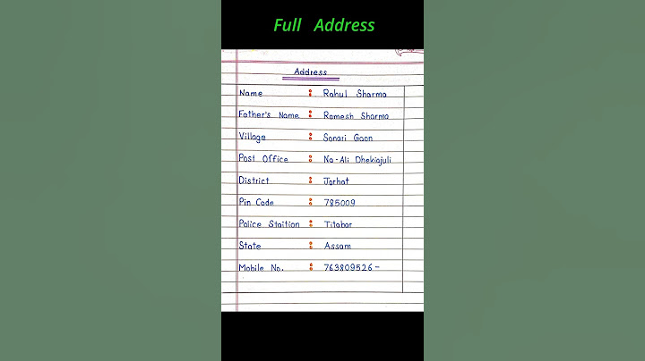 How to Write Your Full Address 👨‍🦱 ||
