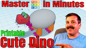 Make a 3d Printable Dinosaur in Tinkercad 2022 Edition for Beginners