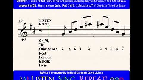 Part 7b. LESSON 6 of 32, The si_b minor scale. EAR TRAINING EXERCISES