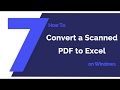 Best Way to Convert a Scanned PDF to Excel | PDFelement 7