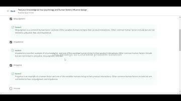 Test your knowledge on how psychology and human factors influence design |  Introduction to Course 2