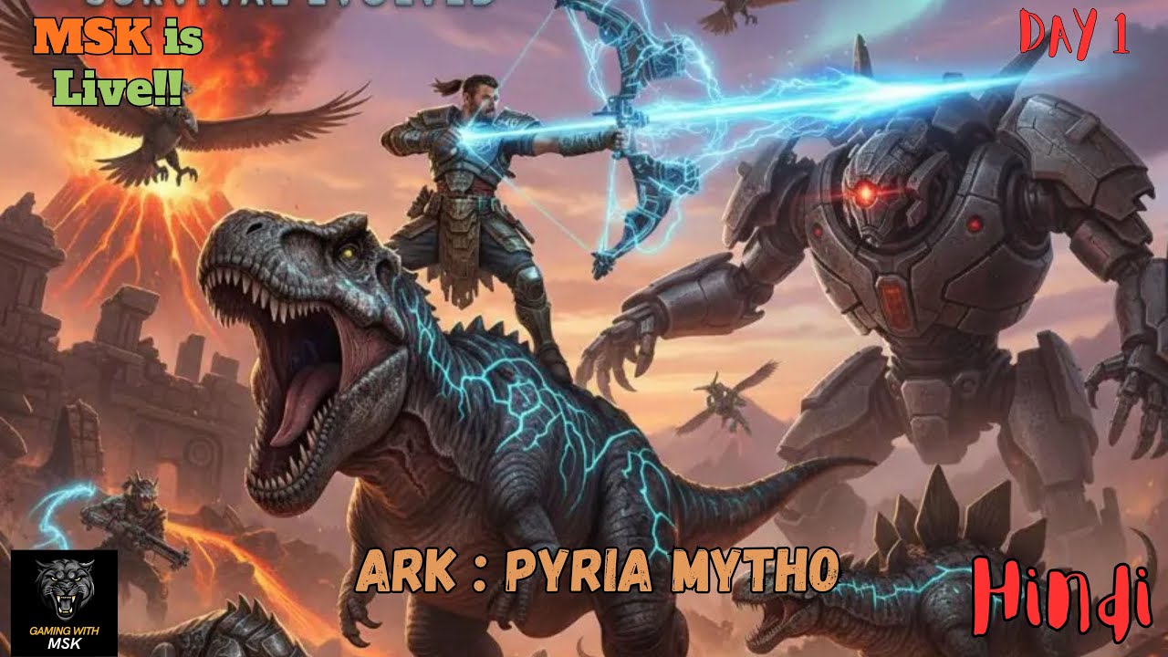 AAJAO KHELTE HAI NAYA MOD NAYE MAP PE 🔥 | ARK PYRIA MYTHO 🔥 | Day 0