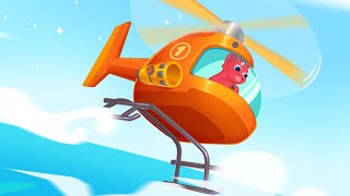 恐竜ヘリコプター 🚁 - 子供向けレスキューアドベンチャーゲーム |子供の学習 |キッズゲーム |イエートランド screenshot 2