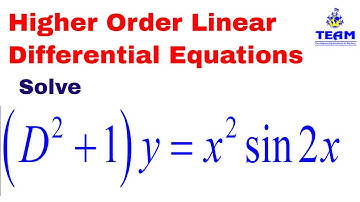 Solve (D^2+1)=x^2Sin2x/Solution of f(D)y=x^mV(x)/Higher Order Linear Differential Equations