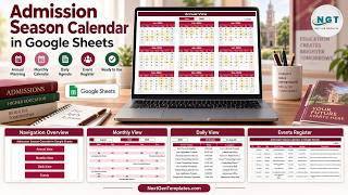 Admission Season Calendar in Google Sheets
