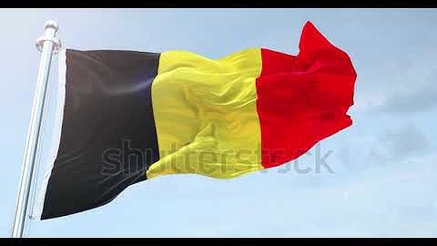 Belgium Flag Waving loop 4K