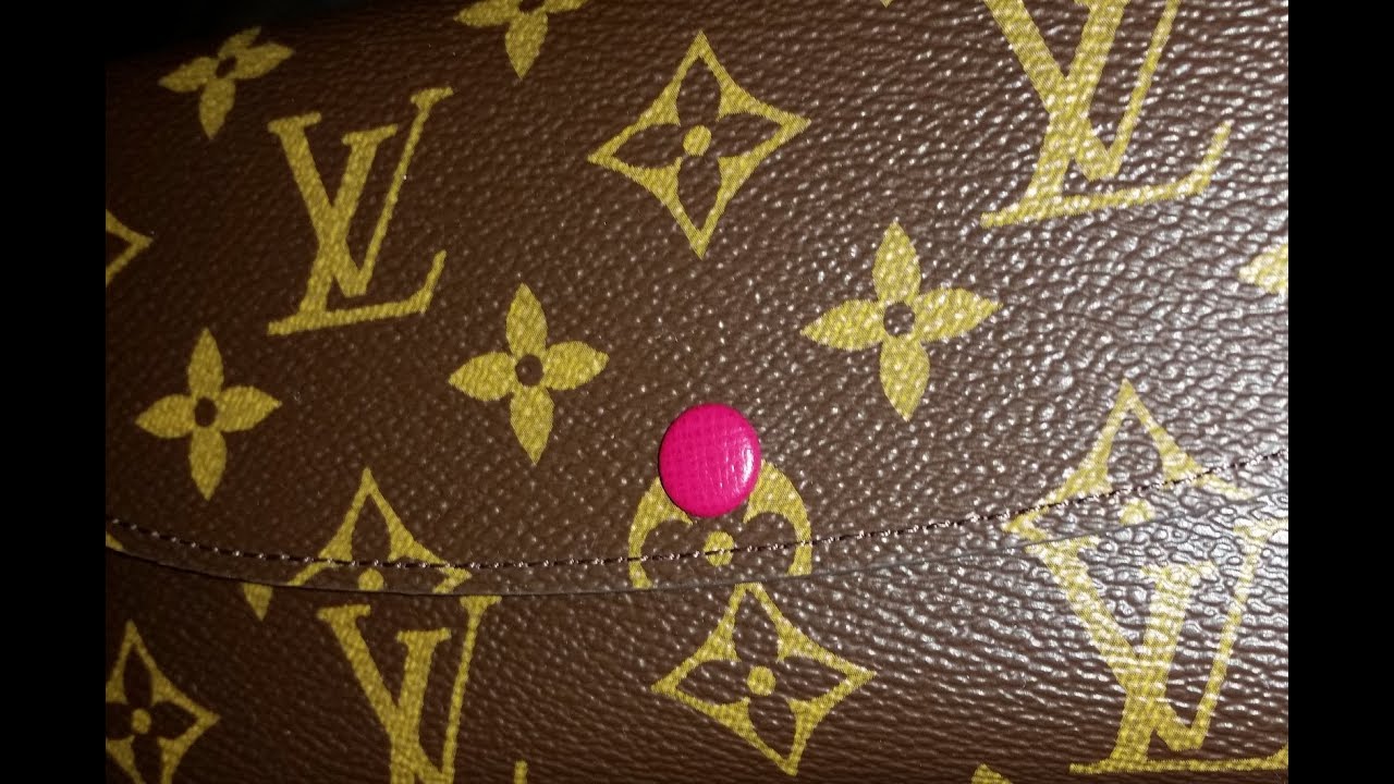 New Louis Vuitton Fuchsia and Monogram Emilie wallet Unboxing - YouTube