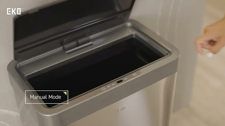 EKO Mirage X 80 Liter / 21.1 Gallons Motion Sensor Trash can, Brushed Stainless Steel