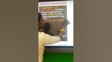 TNUSRB SI Previous year Questions | solved questions | Maths questions | Points to Remember