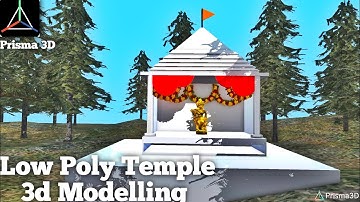 Low Poly Temple 3d Modelling In Prisma 3D. #editingexpress3d #prisma3dtutorial