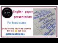English Paper Presentation ||Beautiful Calligraphy||Kanwalsideas