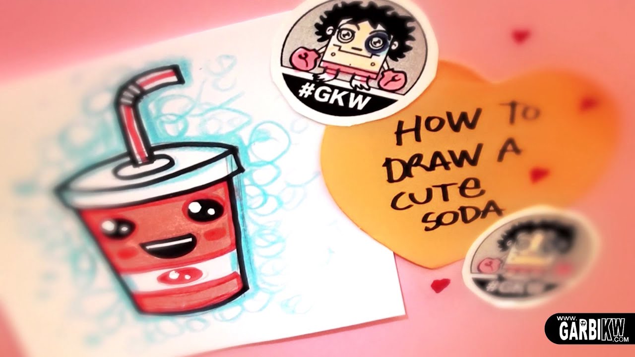 How To Draw A Cute Soda Easy And Kawaii Drawings By