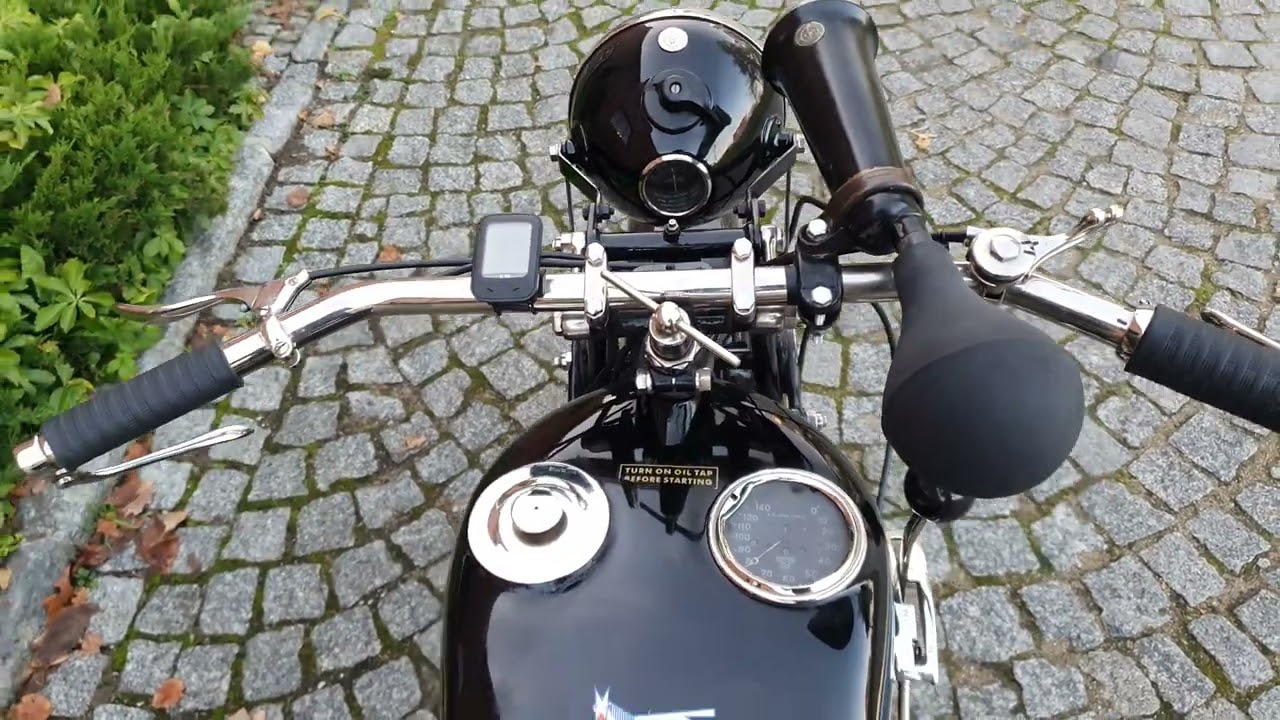 Praca silnika Ariel model F 500 OHV 1929 engine's work