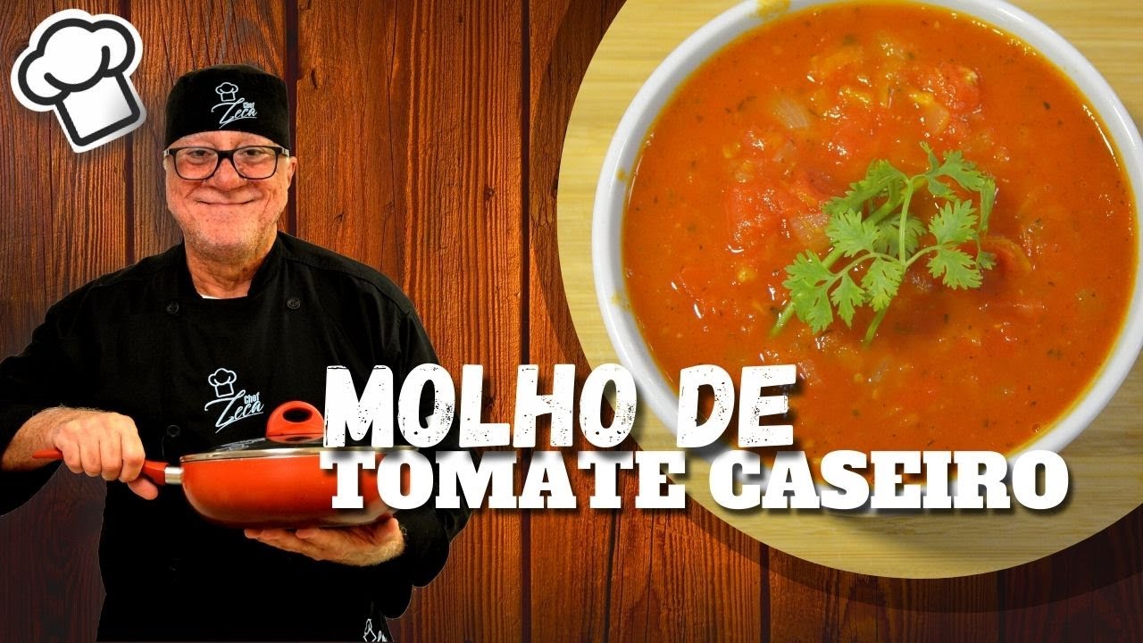 Molho de tomate caseiro 100% natural e low carb | Chef Zeca ensina!