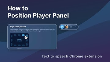 🎛️ How to position the Player Panel in Readvox text to speech extension
