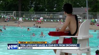 Teen lifeguard saves 4yearold, first day on the job