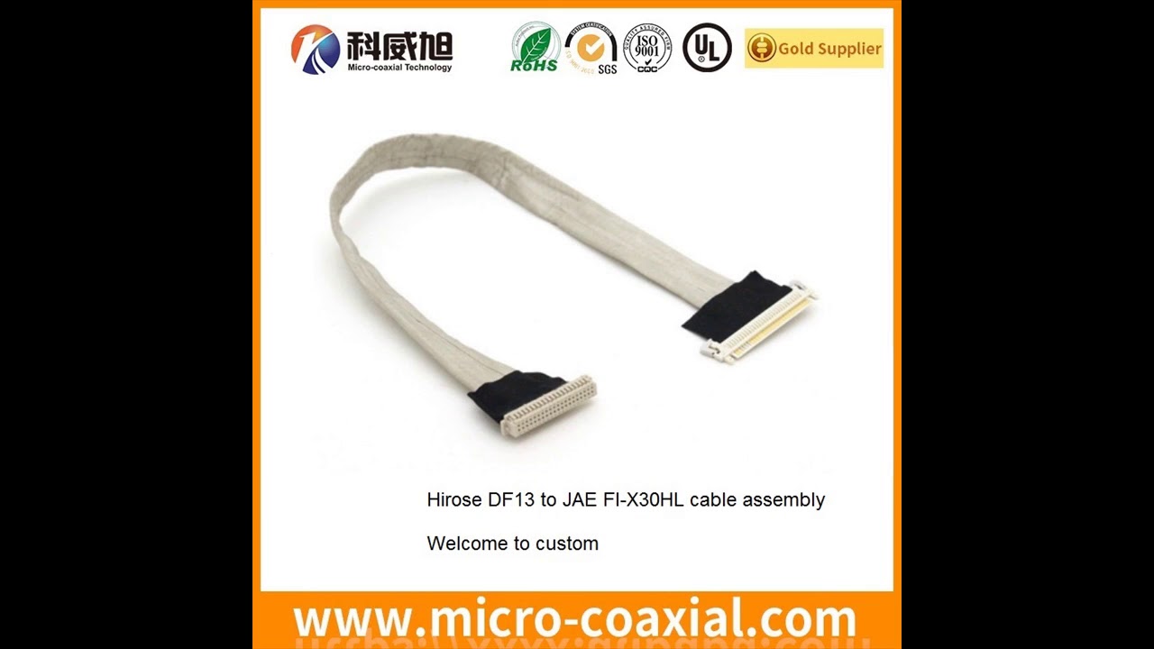 LVDS cable manufactory micro coax Custom lvds cable extension DF14A8P