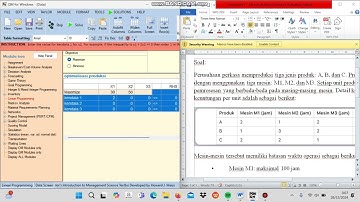 TUTORIAL PENGGUNAAN APK POM QM UNTUK MEMBUAT PROJECT PROGRAM LINEAR