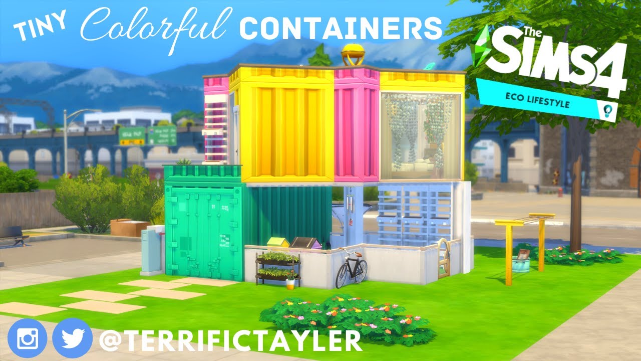 Sims 4 Containers Tiny Colorful Containers || The Sims 4 || Speed Build - YouTube