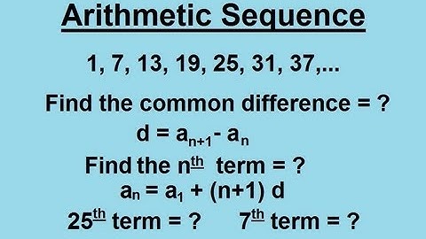 Algebra - Sequences And Series (2 of 6) Arithmetic Sequence
